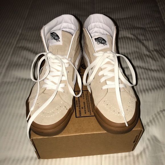 beige hi top vans